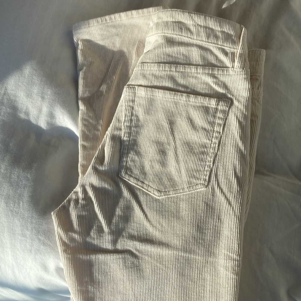 Club Monaco high rise corduroy pants cream 26